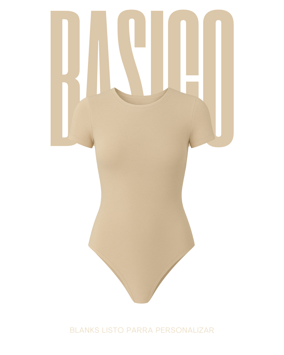 Body manga corta cuello redondo