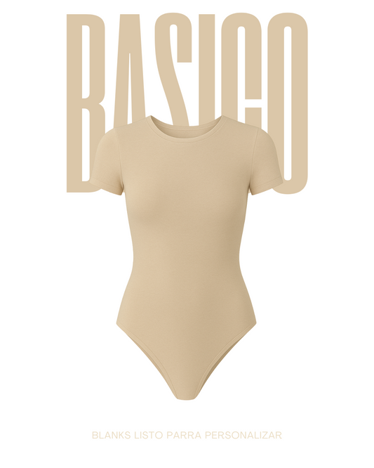 Body manga corta cuello redondo