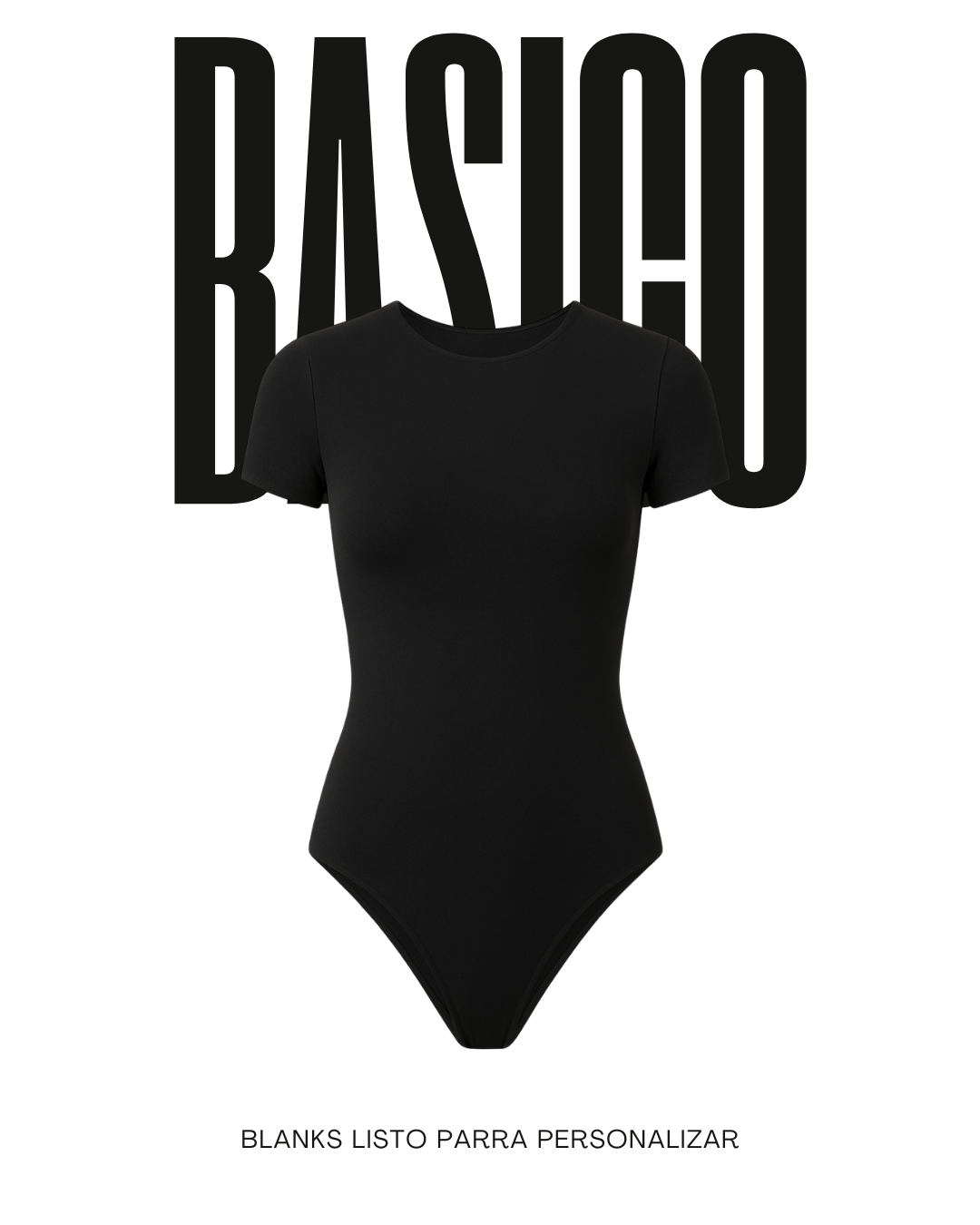 Body manga corta cuello redondo