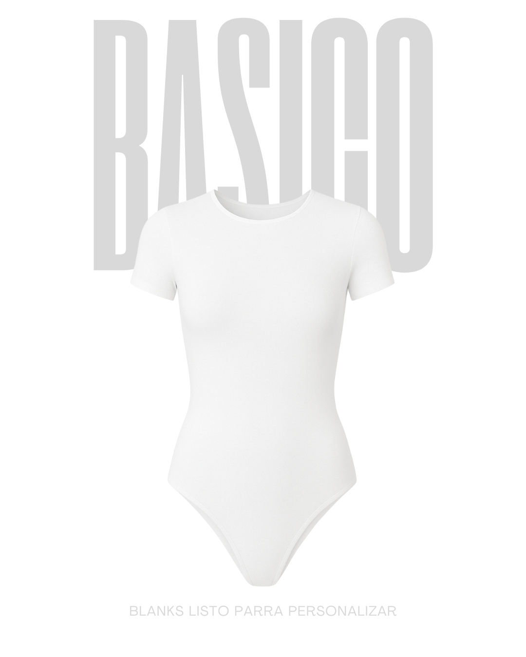 Body manga corta cuello redondo